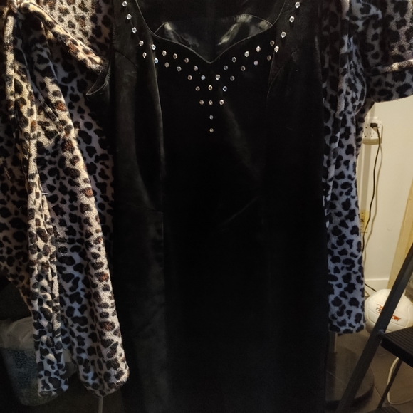 Suede Rhinestone Dress - Picture 2 of 2